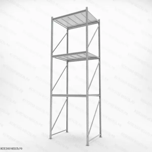 Стеллаж СФМ 4000х1250х1000 (3 яруса с настилом) RAL