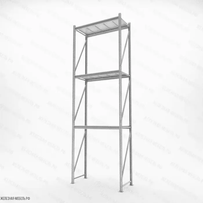 Стеллаж СФМ 4000х1250х600 (3 яруса с настилом) RAL