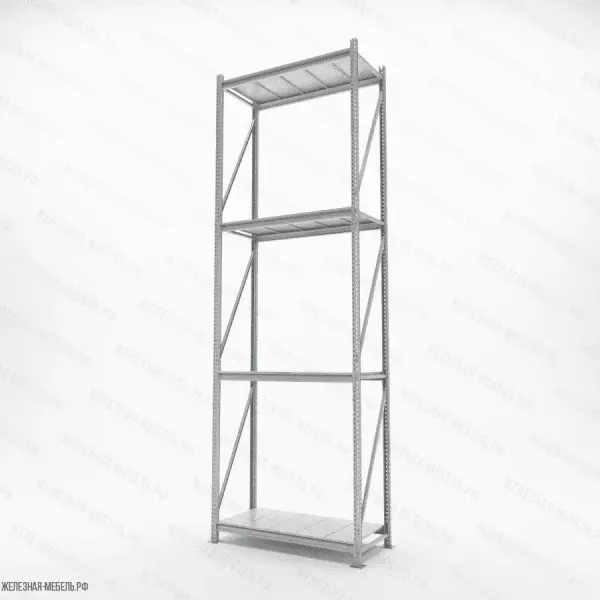 Стеллаж СФМ 4000х1250х600 (4 яруса с настилом) RAL