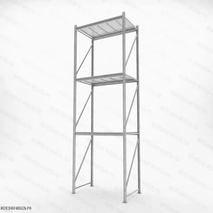 Стеллаж СФМ 4000х1250х800 (3 яруса с настилом) RAL
