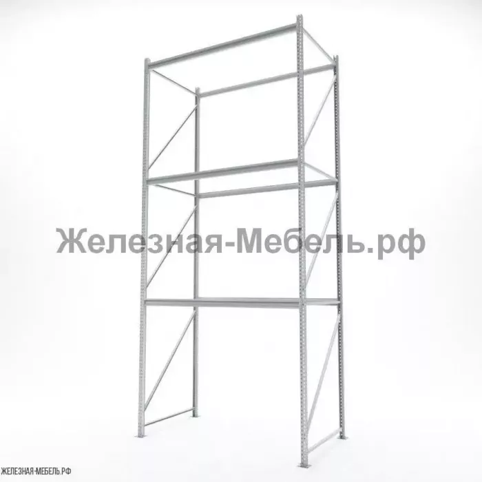 Стеллаж СФМ 4000х1750х1000 (3 яруса без настила) RAL