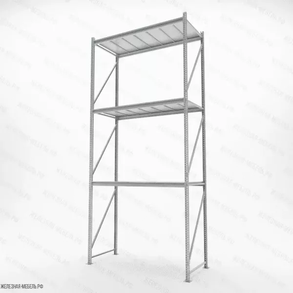 Стеллаж СФМ 4000х1750х800 (3 яруса с настилом) RAL