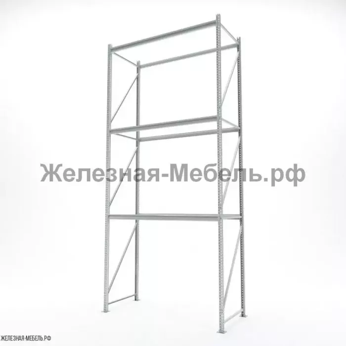Стеллаж СФМ 4000х1750х800 (3 яруса без настила) RAL