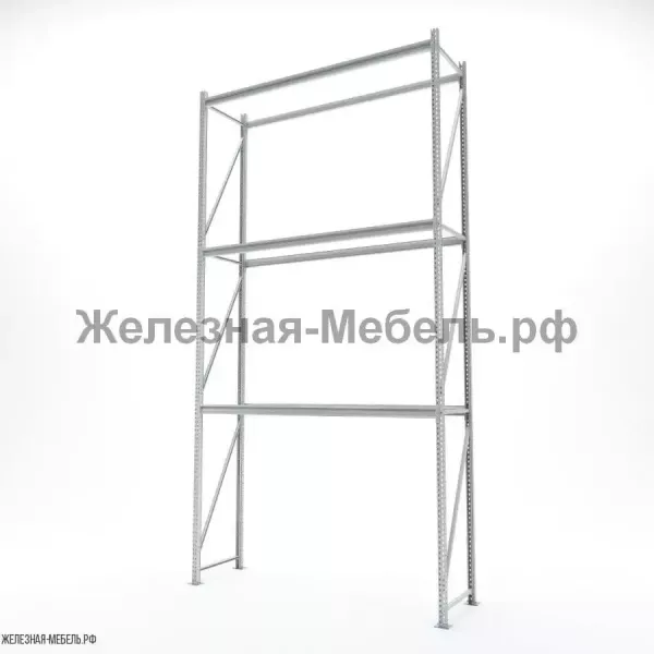 Стеллаж СФМ 4000х2000х600 (3 яруса без настила) RAL