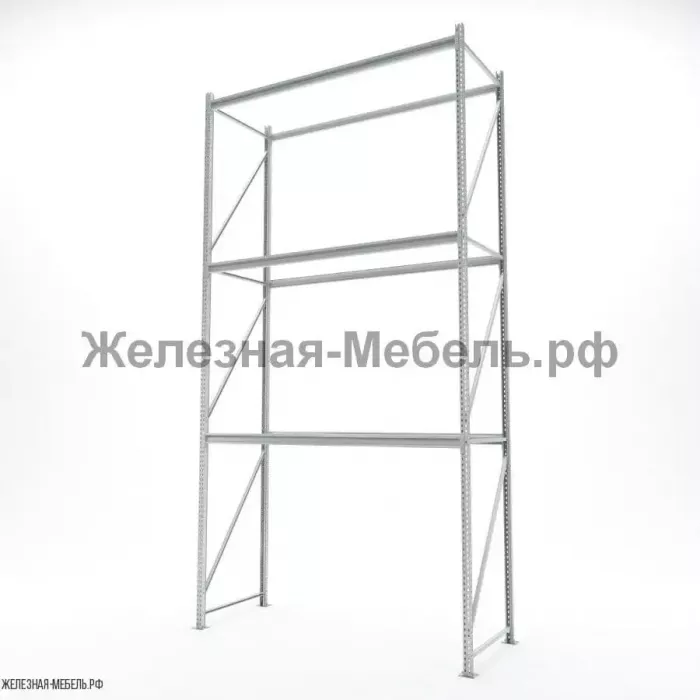 Стеллаж СФМ 4000х2000х800 (3 яруса без настила) RAL